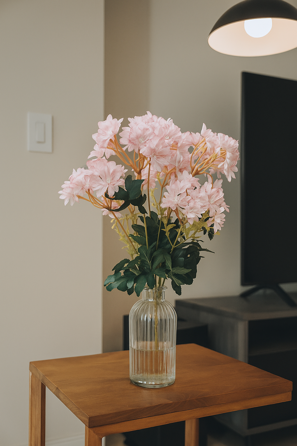 Chrysanthemum Flower Bunch 48cm Light Purple (Pack of 5)