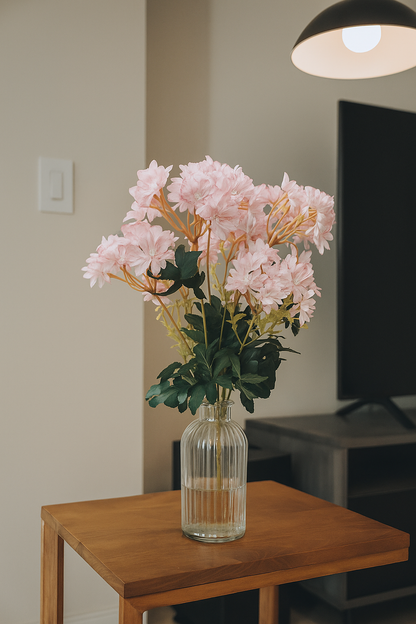 Chrysanthemum Flower Bunch 48cm Light Purple (Pack of 5)