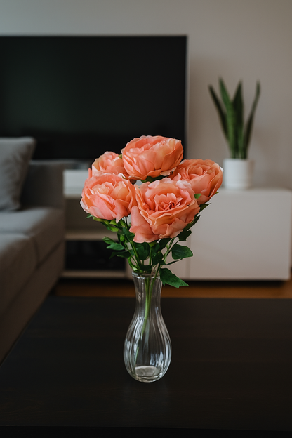 Premium Peony Bunch 5 Stick 48 cm Rose Gold (Pack of 5)