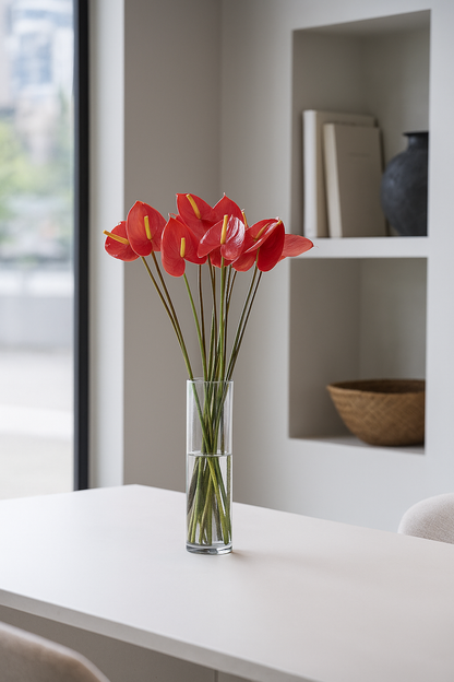 Anthurium Stick 17.5" - Red (Pack of 10)