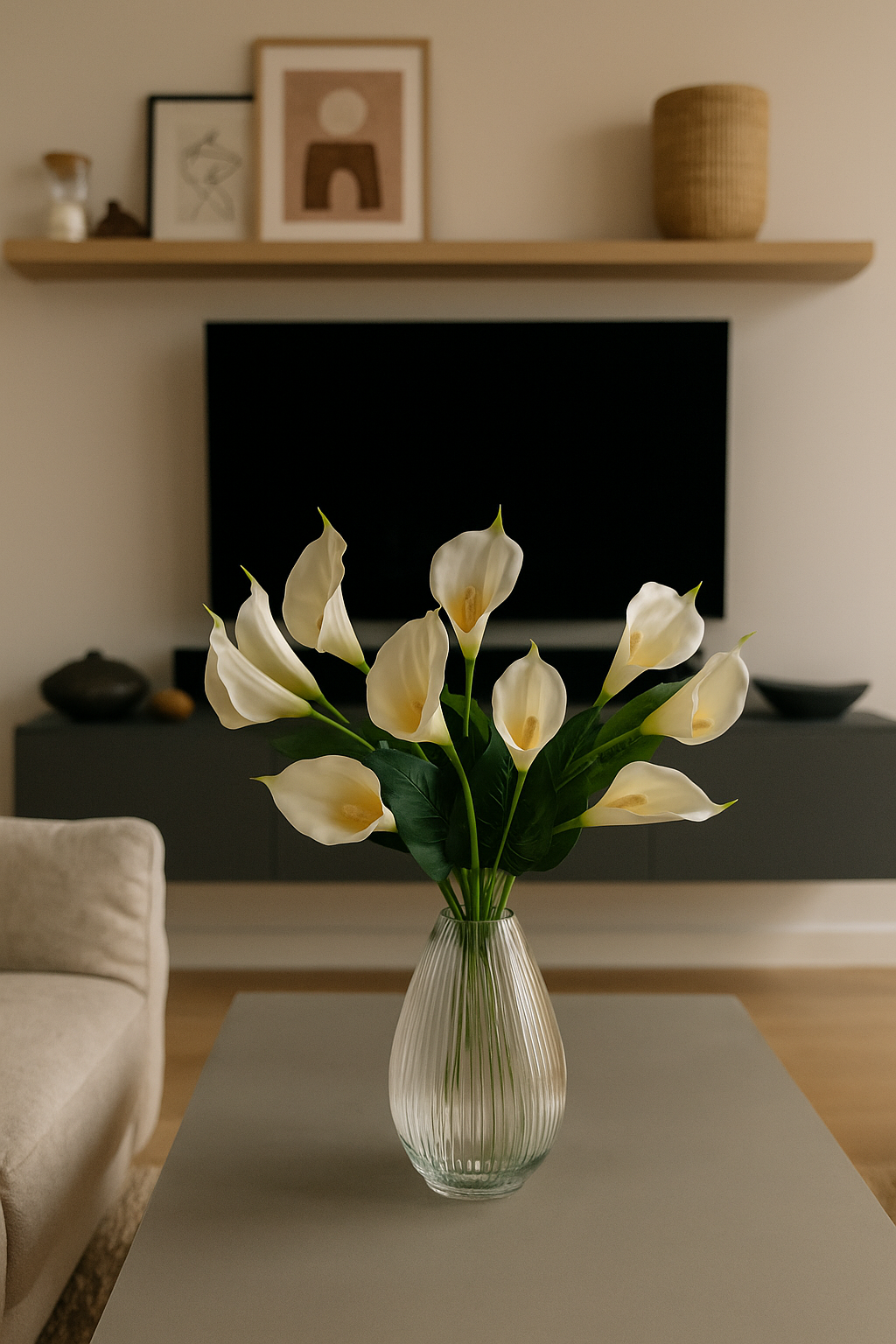 Cala Lily Stick 5 Head 34" White (Pack of 10)