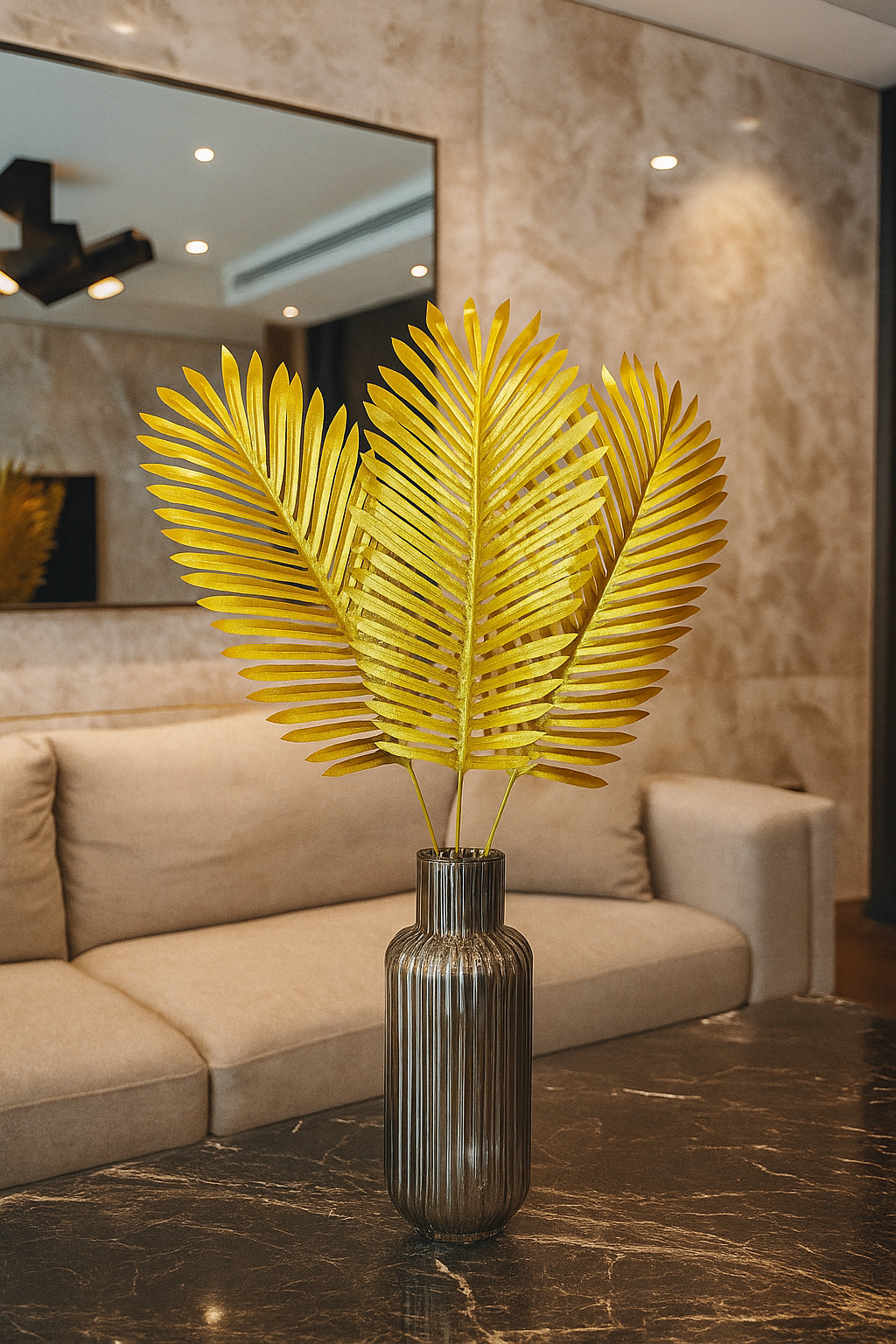 Palm Leaf Stick Big25X11''Golden (Pack of 10)