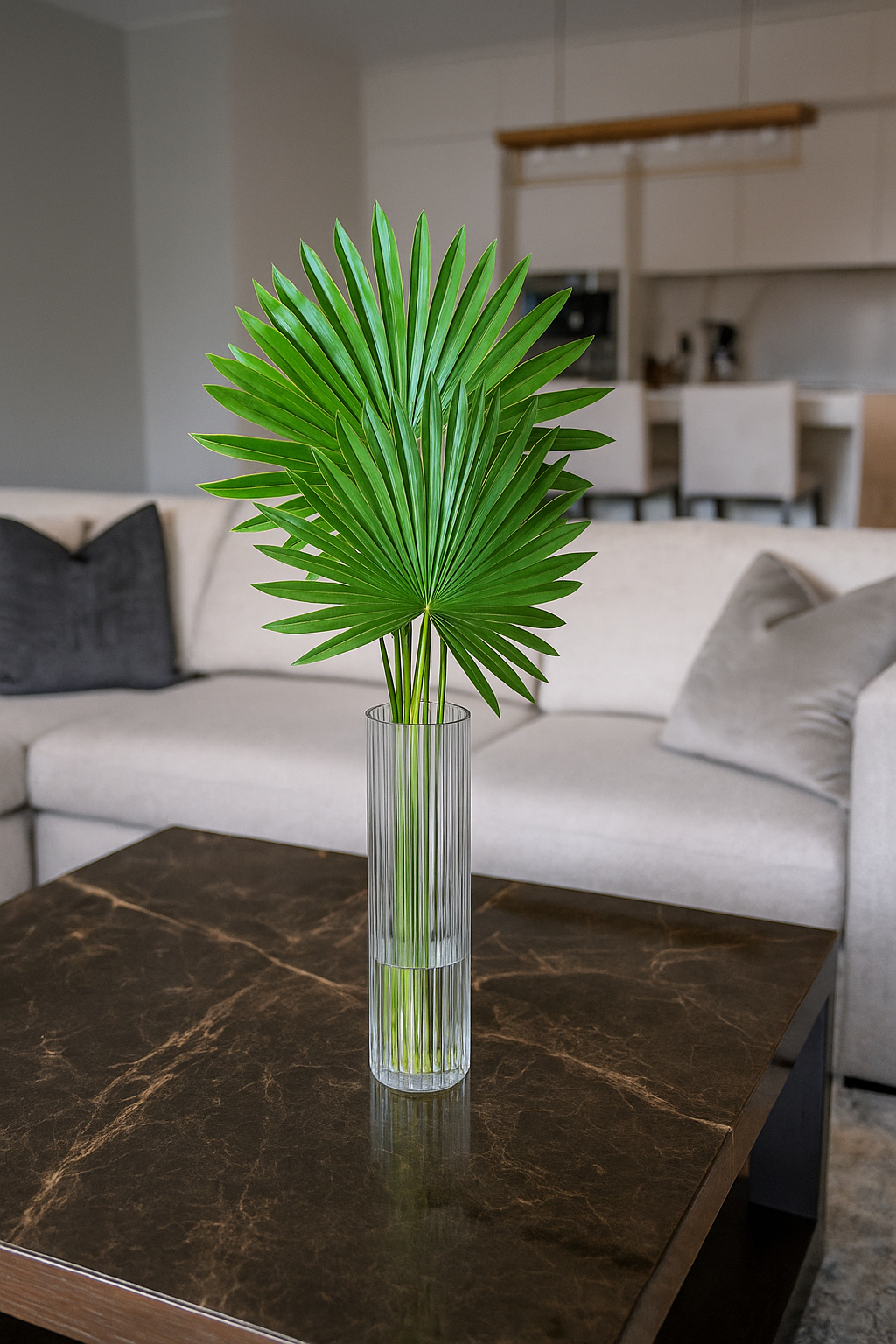 Palm Leaf Round 30" x 15" Green (Pack of 10)