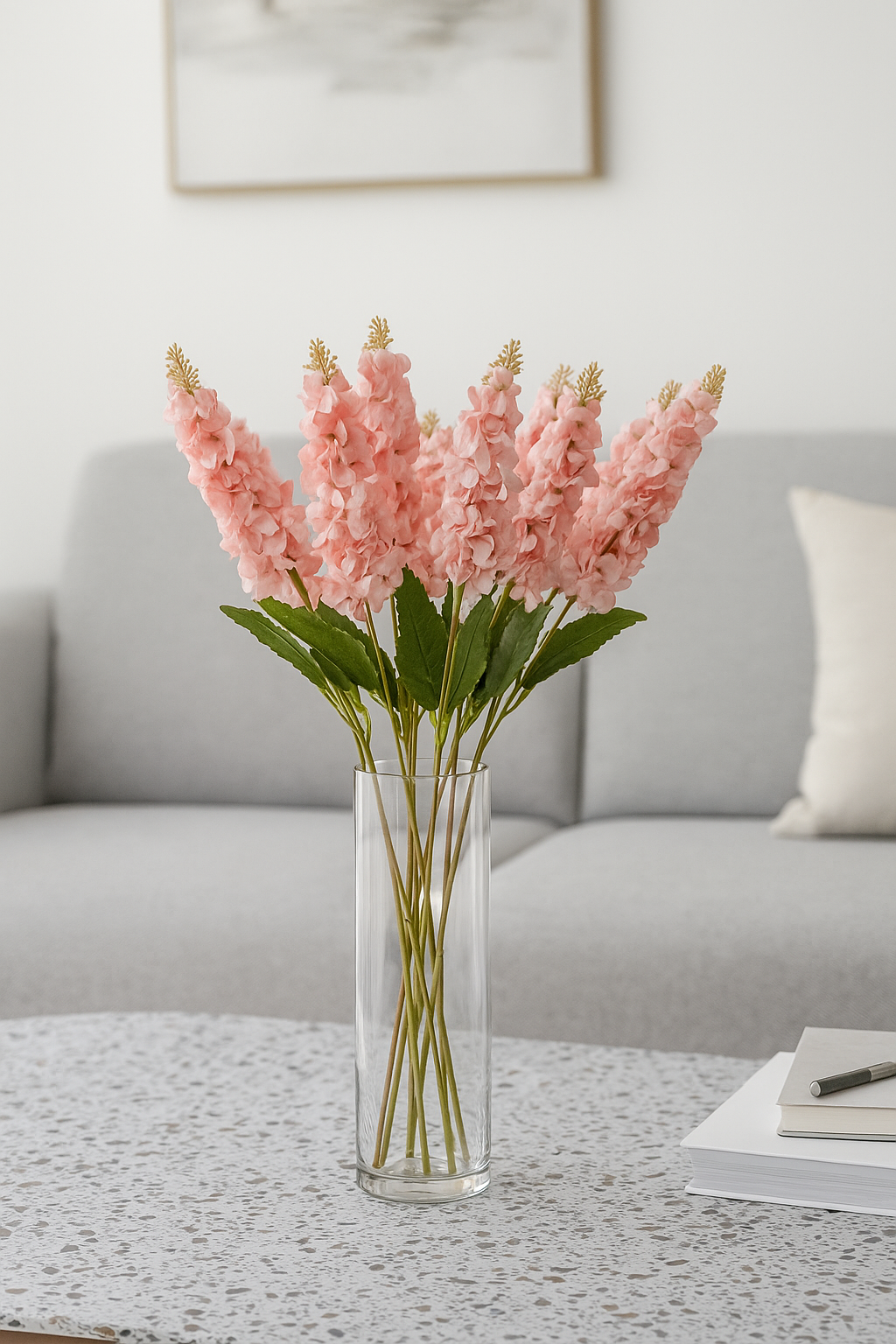 Hyacinth Stick 3 Head 88cm Light Peach (Pack of 10)