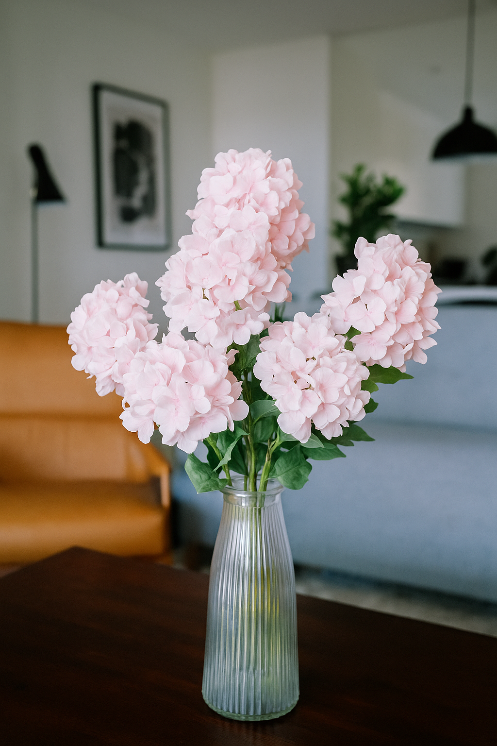 Hydrangea Stick 3 Head 27.5" Light Pink (Pack of 10)