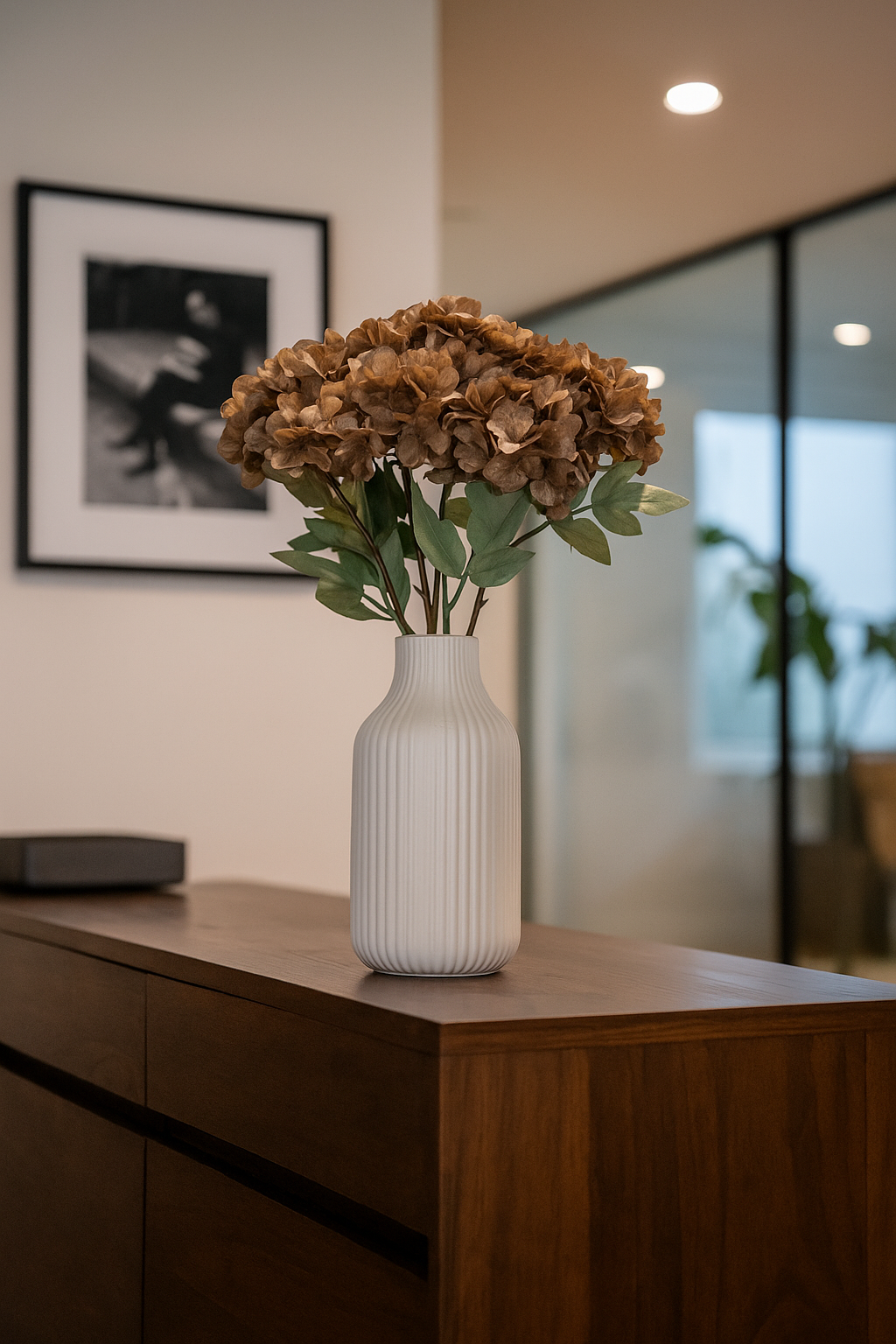 Hydrangea Stick 3 Head 27.5" Light Brown (Pack of 10)