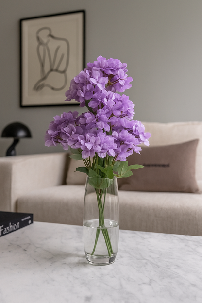 Hydrangea Stick 3 Head 27.5" Light Purple (Pack of 10)