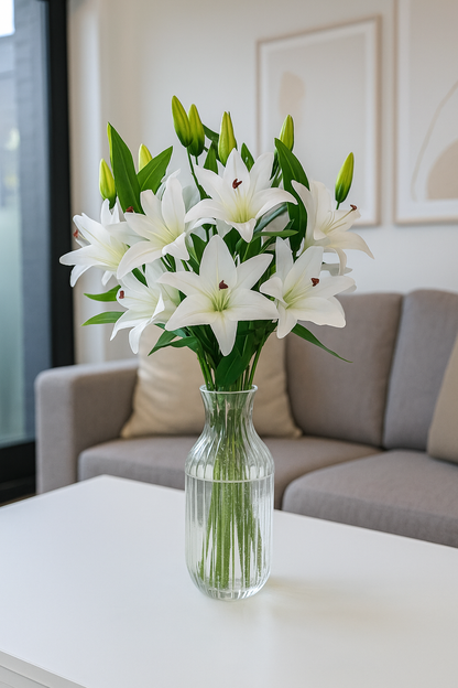 Lily Stick 3 Head 32" Off White (Pack of 10)