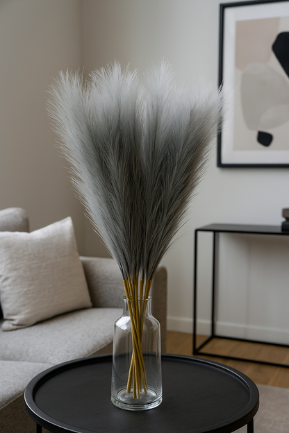Pampas Grass Stick 17" Grey (Pack of 10)