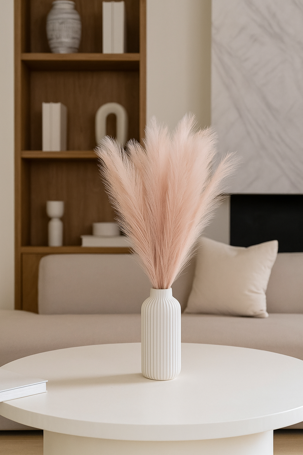 Pampas Grass Stick 17" Pink (Pack of 10)