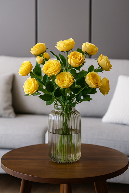 Peony Stick 5 Head 60" Light Yellow (Pack of 10)