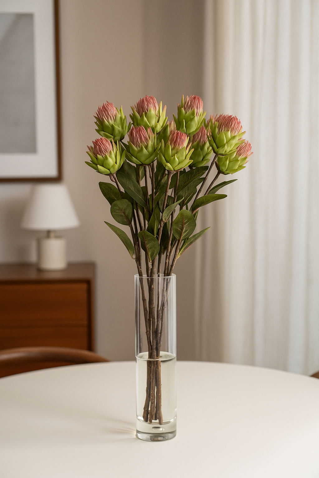 Protea Stick 3 Head 104cm Ligth Green (Pack of 10)
