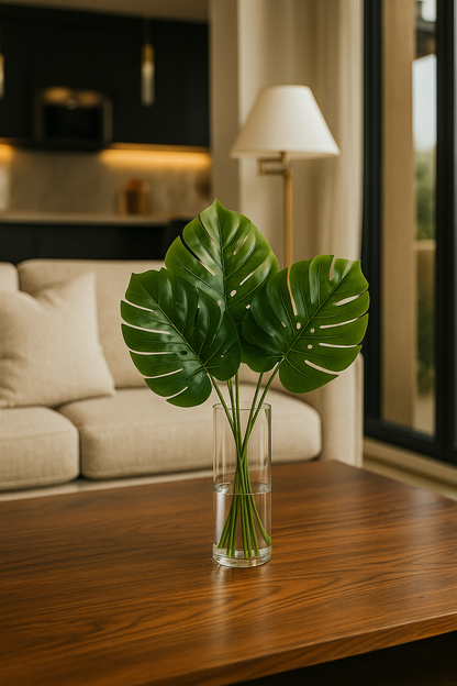 Monstera Leaf Stick 28"x10" Dark Green (Pack of 10)