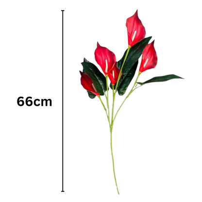 Cala Lily Stick 5 Head 34" Red (Pack of 10)