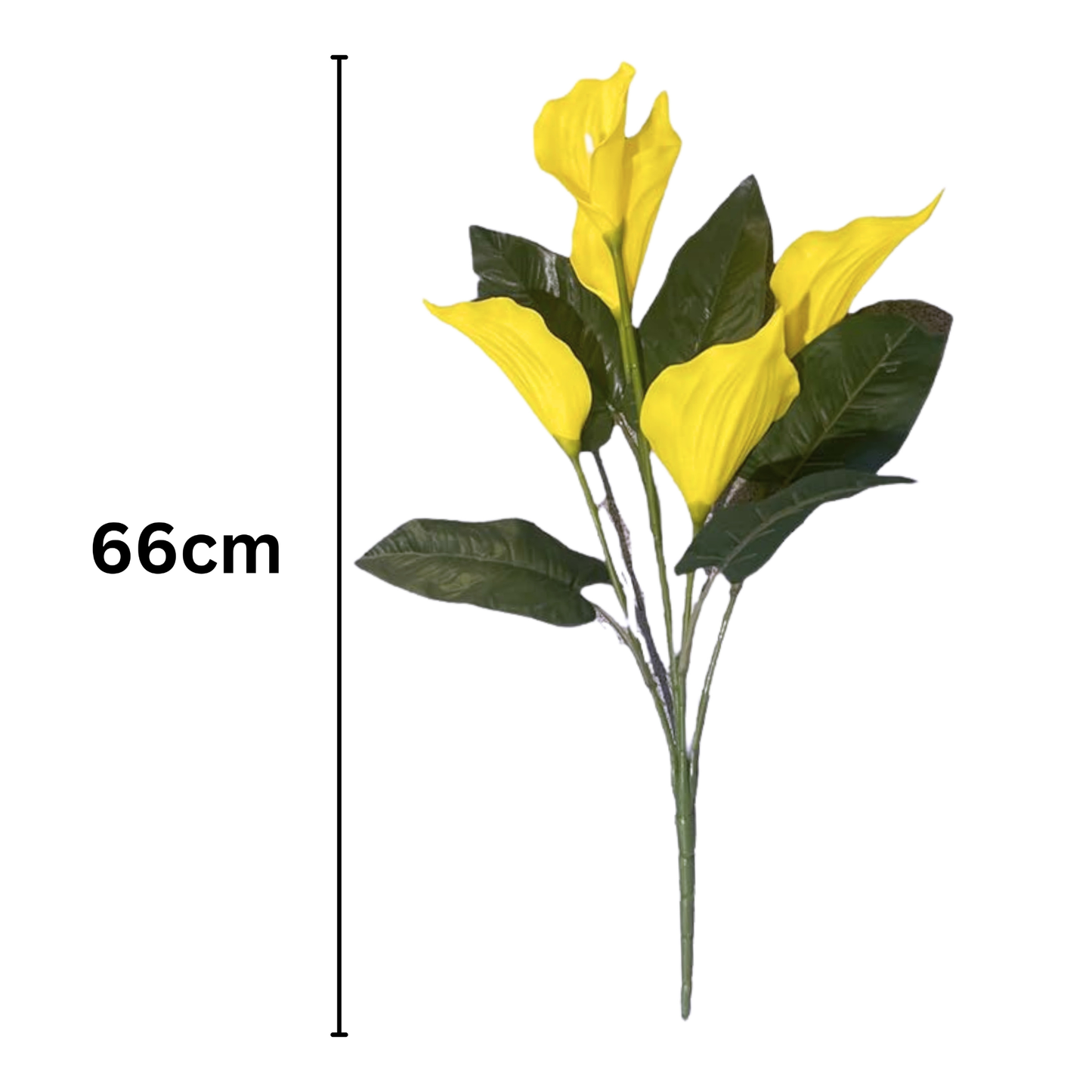 Cala Lily Stick 5 Head 34" Yellow (Pack of 10)