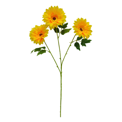 SUNFLOWER STICK 3 HEAD 29" D/s YELLOW ORANGE