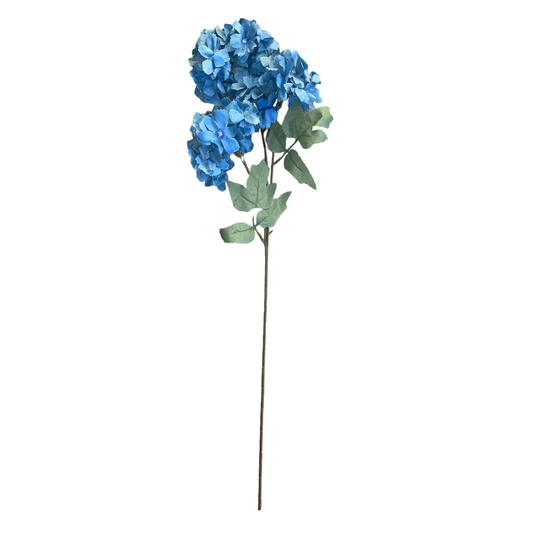 Hydrangea Stick 3 Head 27.5" Dark S.Blue (Pack of 10)