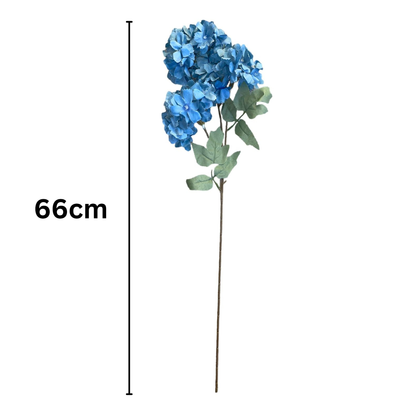 Hydrangea Stick 3 Head 27.5" Dark S.Blue (Pack of 10)