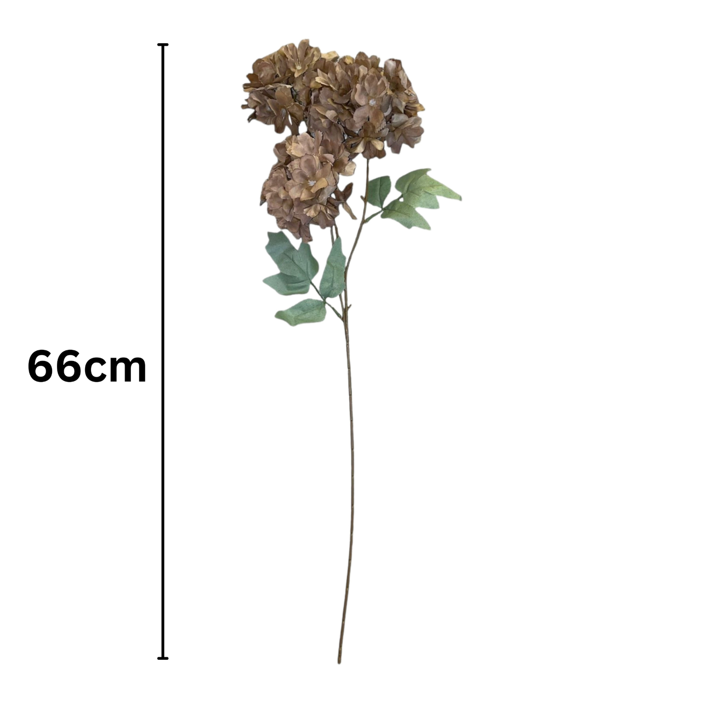 Hydrangea Stick 3 Head 27.5" Light Brown (Pack of 10)