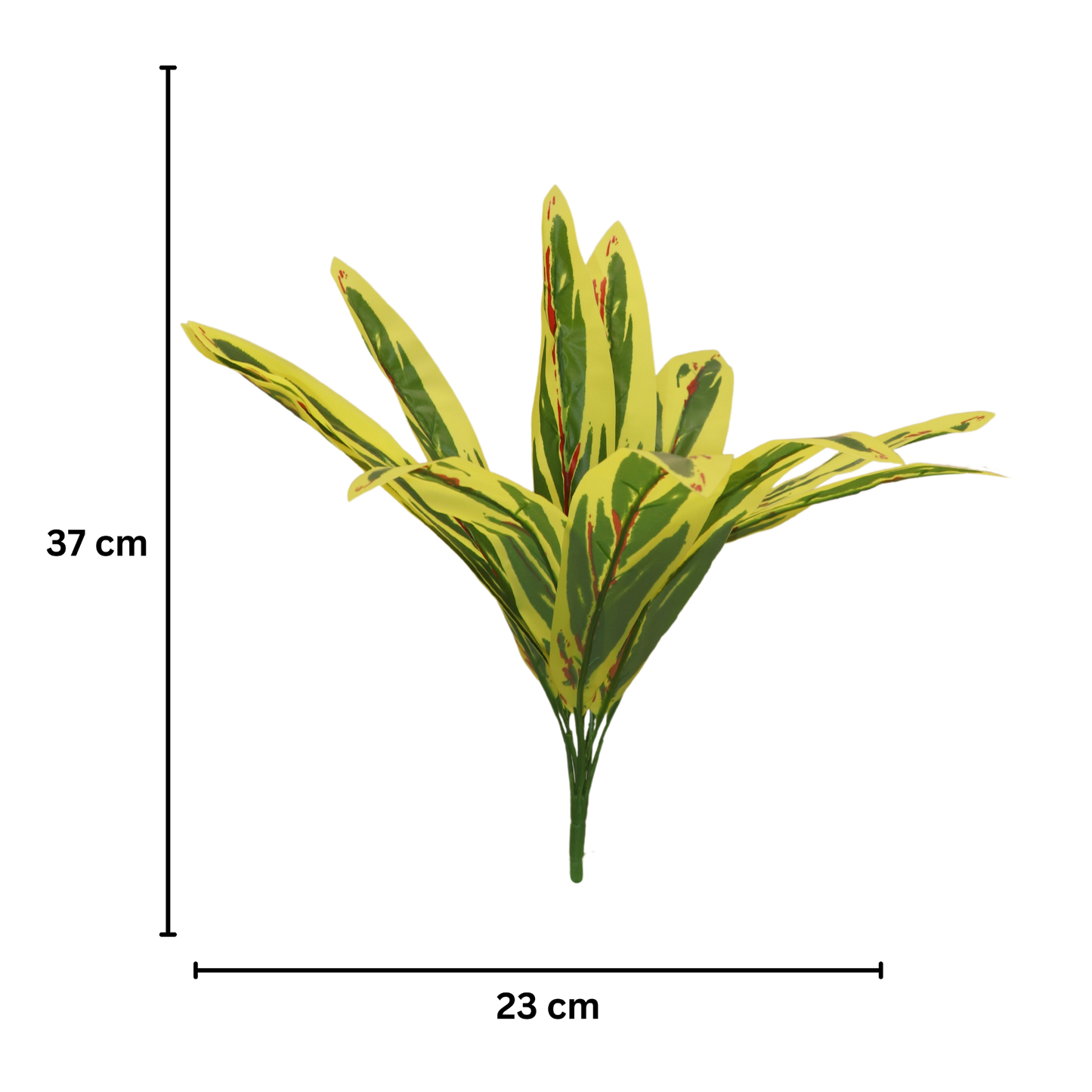 Bunch Leaf Plant 12 Head D/s Green Yellow (Pack of 5)