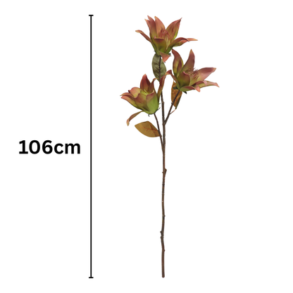 Protea Stick 3 Head 107cm Green Brown (Pack of 10)