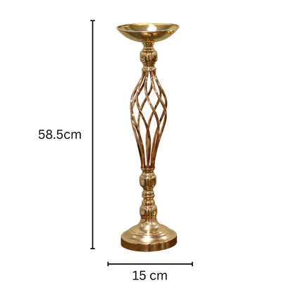 Twisted Cage Gold Floral Stand (48cm)