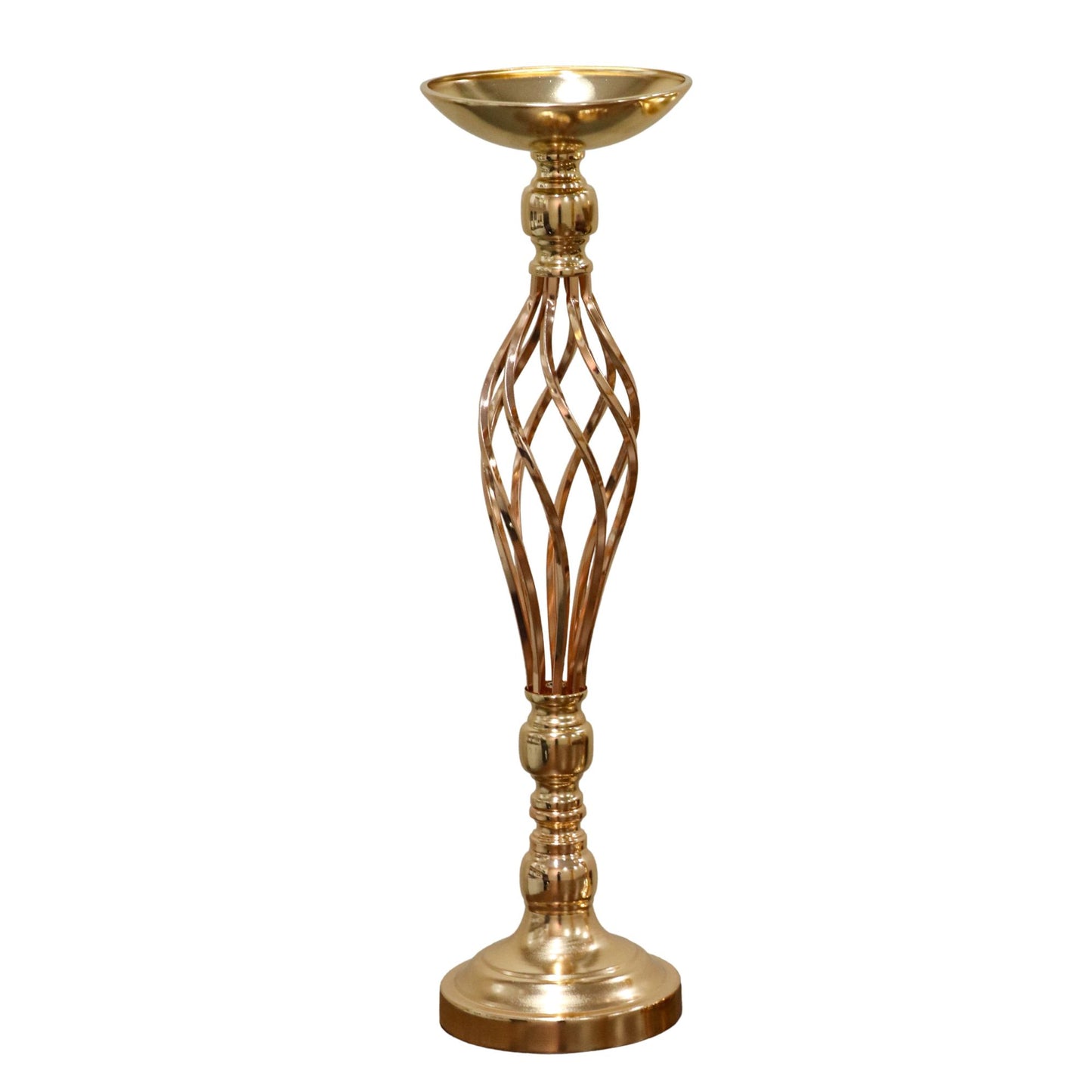 Twisted Cage Gold Floral Stand (48cm)
