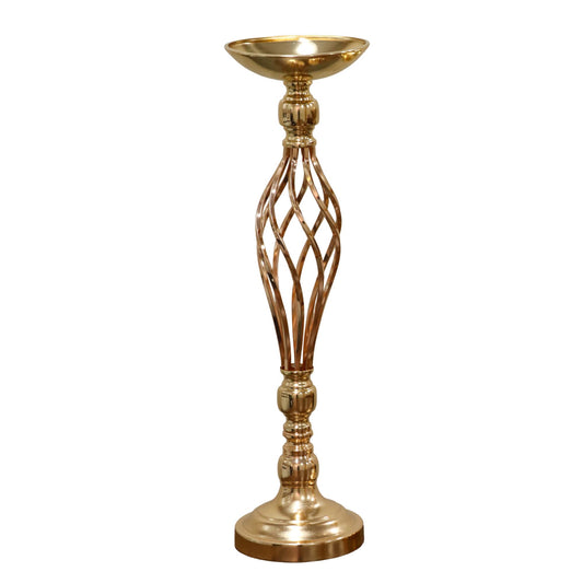 Twisted Cage Gold Floral Stand (48cm)