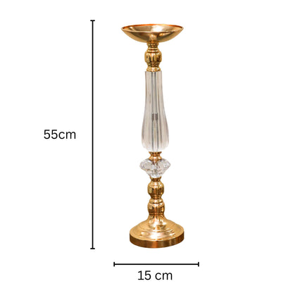 Metal Candle Stand (52.5cm)  Golden