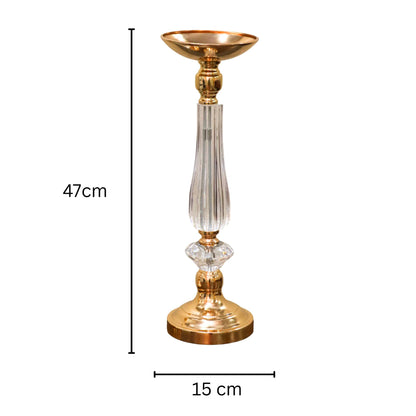 Luxury Gold Candle & Flower Stand (47cm)