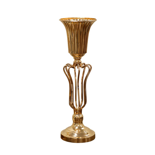 Gold Curved Cage Floral Stand (47cm)
