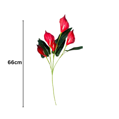 Bunch Cala Lily 5Stick 24.5" Red (Pack of 5)