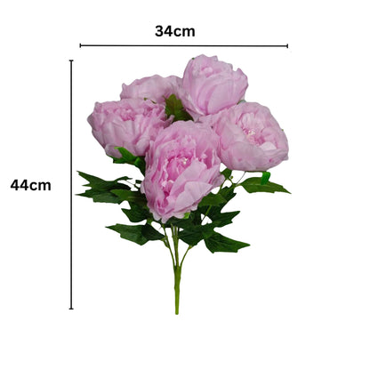 Premium Peony Bunch 5 Stick 48 cm Lavender (Pack of 5)