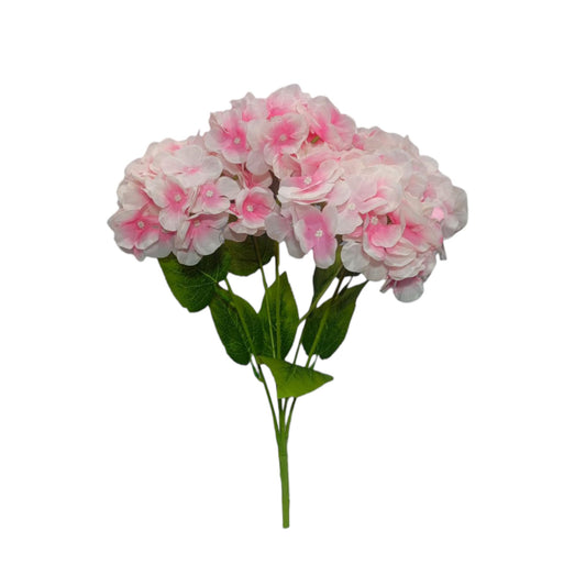 Premium Hydrangea Bunch5 Stick 48 cm Light Peach Pink (Pack of 5)