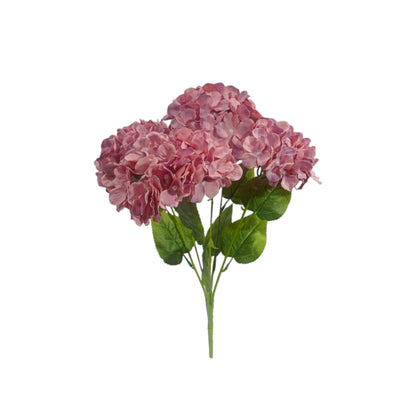 Premium Hydrangea Bunch 5 Stick 48 cm Onion Pink (Pack of 5)