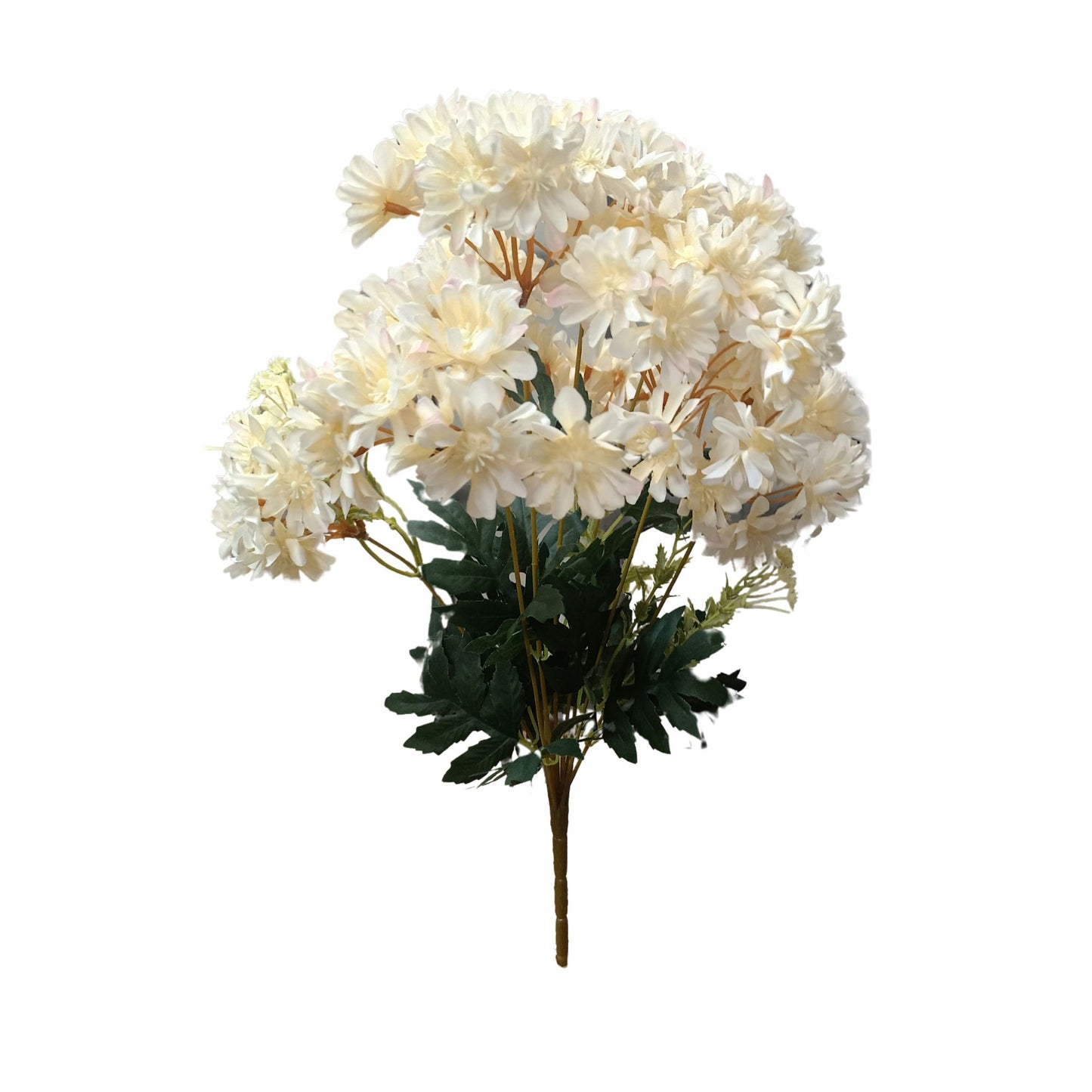 Chrysanthemum Flower Bunch 48cm Cream (Pack of 5)