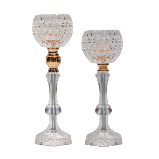 Elegant Glass Votive Pedestal Stand For Weddings & Events