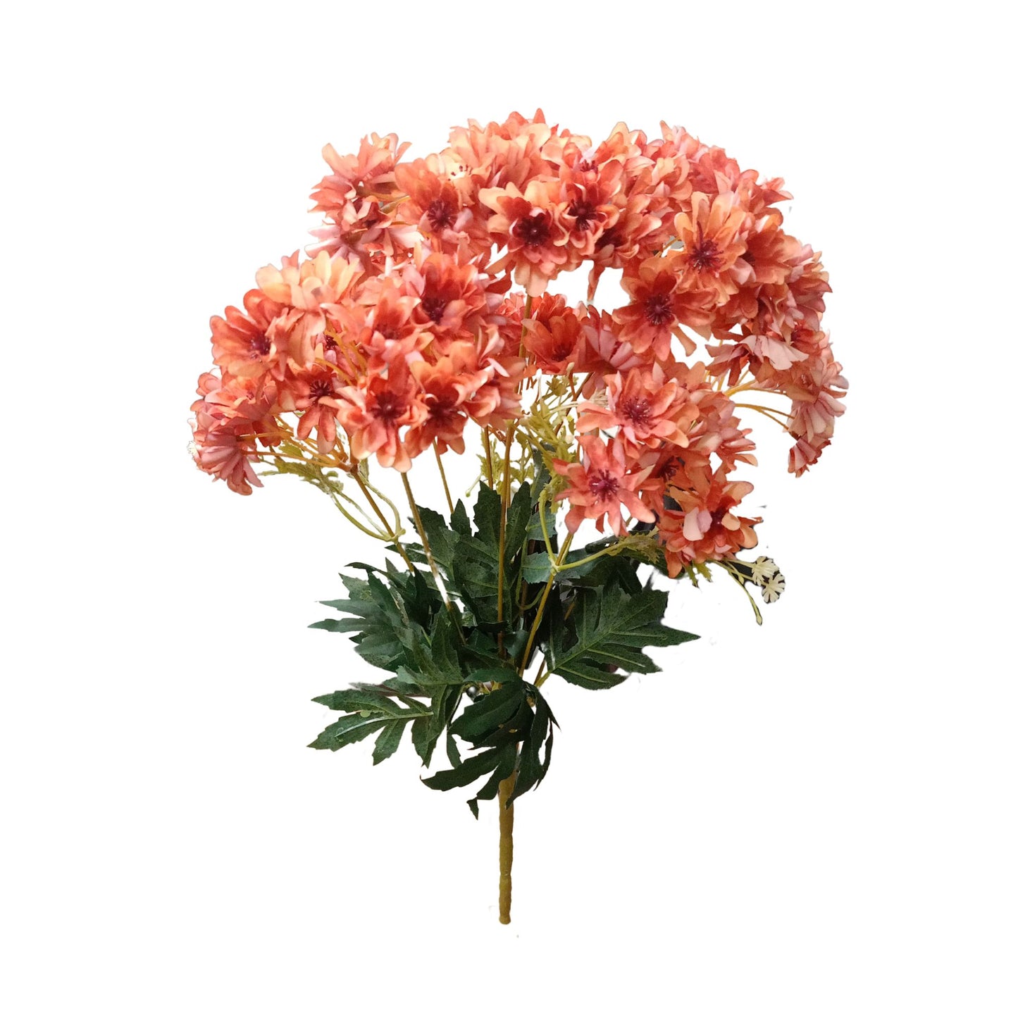 Chrysanthemum Flower Bunch 48cm Orange (Pack of 5)