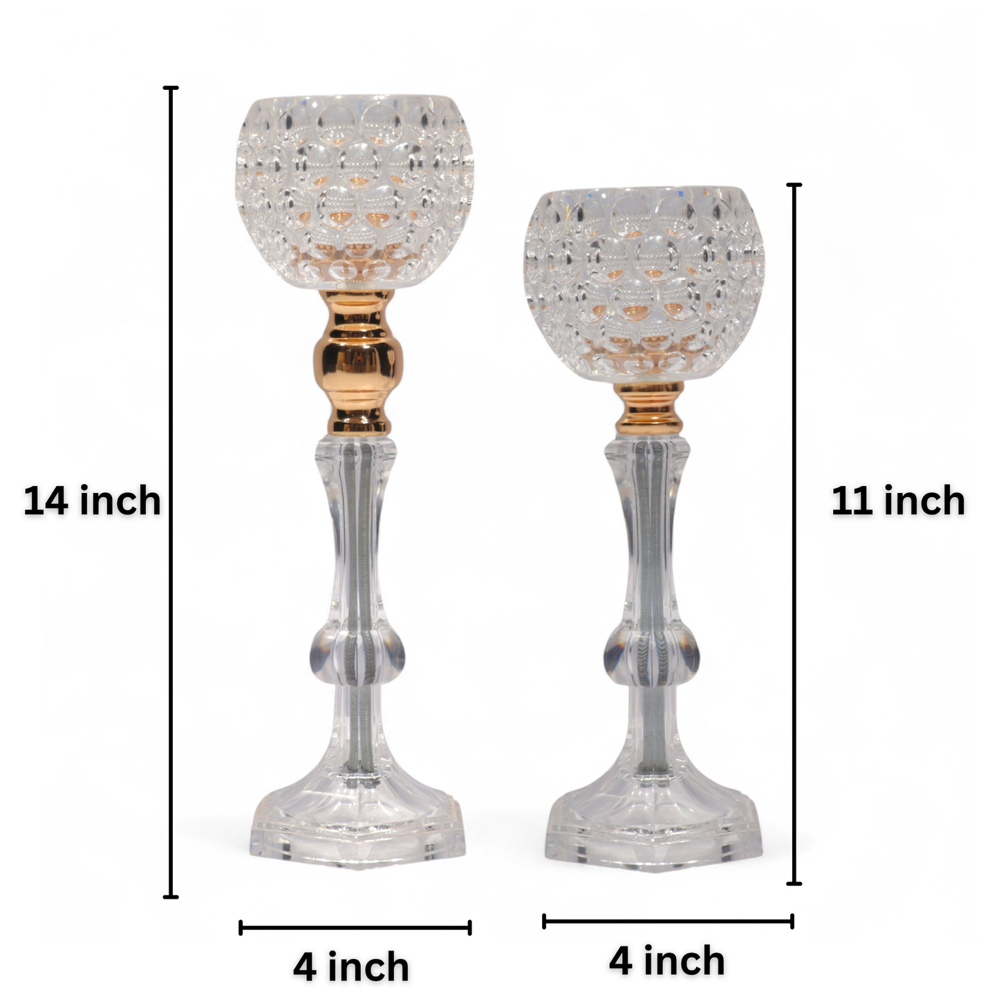 Elegant Glass Votive Pedestal Stand For Weddings & Events