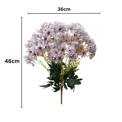 Chrysanthemum Flower Bunch 48cm Lavender (Pack of 5)