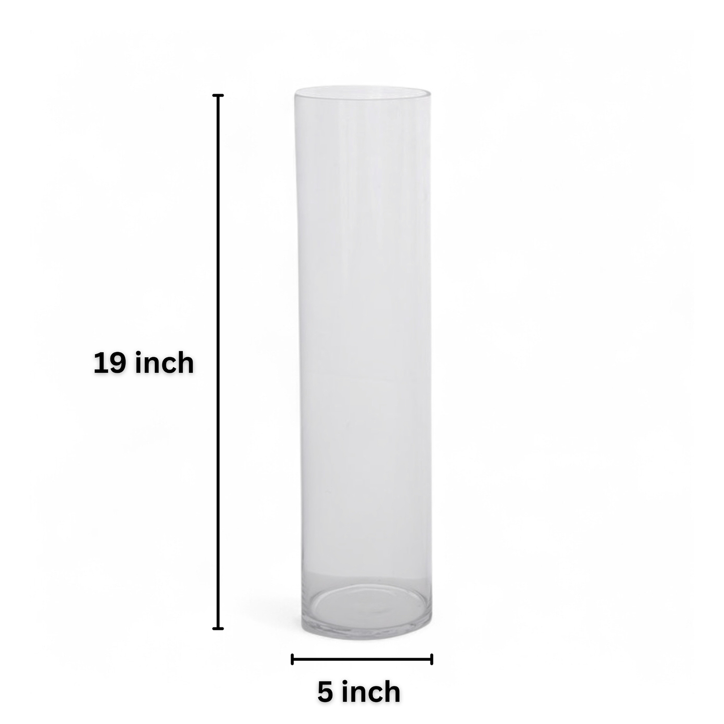 Acrylic Cylinder Vases For Floral Arrangement & Gifting (48cm)