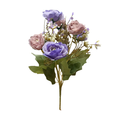 Peony Flowers Bouquet 30cm Lavender Brown (Pack of 5)