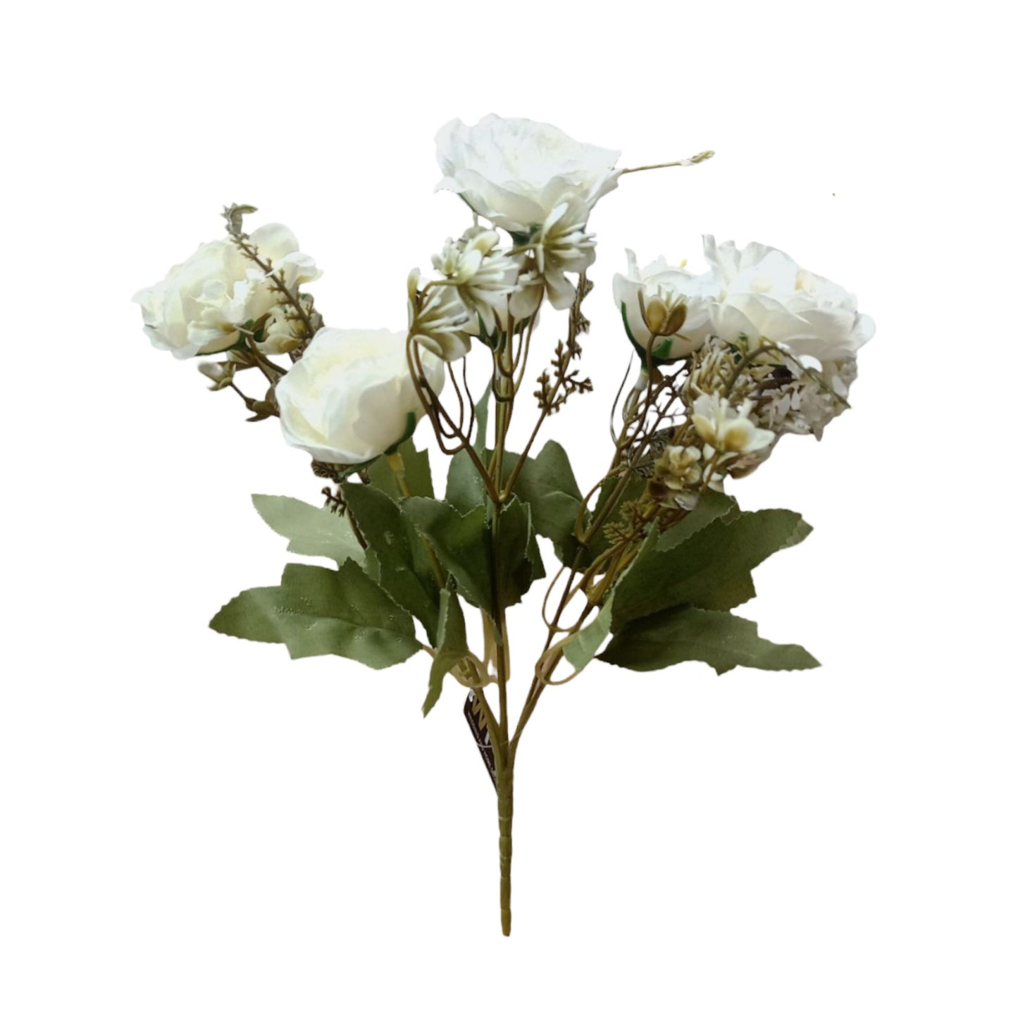Peony Flowers Bouquet 30cm Off White (Pack of 5)