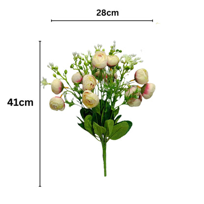 Peony Flower Bunch 43cm D/s Pink (Pack of 5)