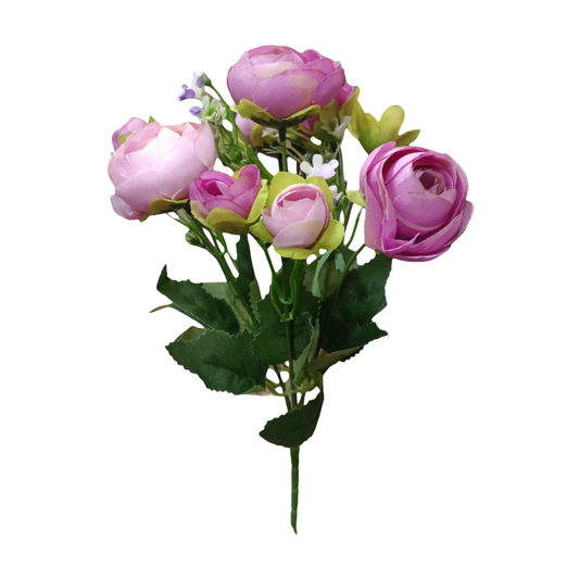 Peony  Blooms Flower Bunch 30cm Purple Light Purple (Pack of 5)