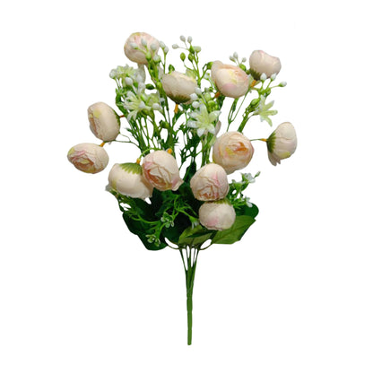 Peony Flower Bunch 43cm Baby Pink (Pack of 5)