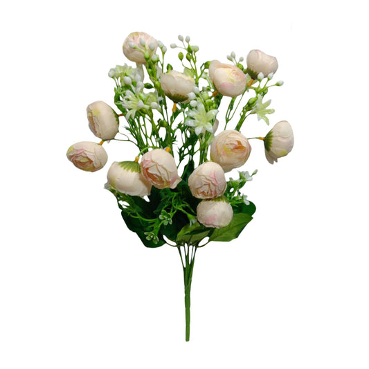 Peony Flower Bunch 43cm Baby Pink (Pack of 5)