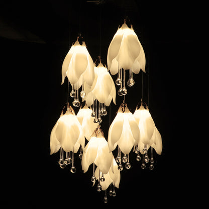 Hanging Lotus Lamp(Set of 10):White