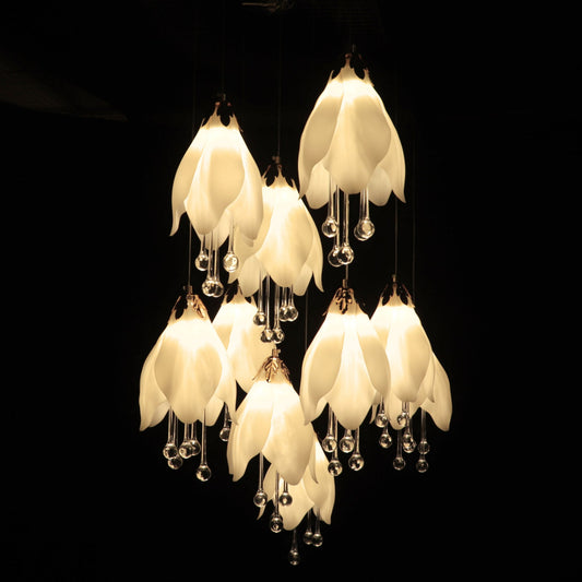 Hanging Lotus Lamp(Set of 10):White