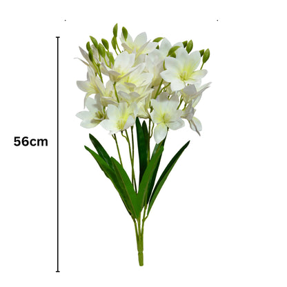Bunch PU Lotus 5 Stick 56cm White (Pack of 5)
